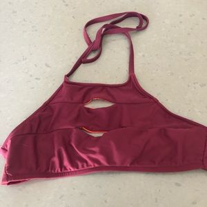 Maroon bikini top